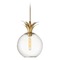 Hinkley Palma 10.75-Inch Pendant in Heritage Brass with Clear Glass by Hinkley Lighting 41927HB