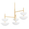 Corbett Lighting Corbett Lighting Evander Vintage Gold Leaf LED Chandelier 477-42-VGL/GSW