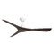 Modern Forms by WAC Lighting Modern Forms Carve Matte White & Dark Walnut Ceiling Fan Without Light FR-D2504-60-MW/DW