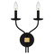 Quoizel Lighting Quoizel Lighting Margaret Matte Black & Light Gold Sconce MAG8711MBK