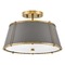 Hinkley Clarke 15-Inch Semi-Flush Lacquered Dark Brass by Hinkley Lighting 4893LDB