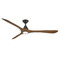 Modern Forms by WAC Lighting Modern Forms Carve Bronze & Distressed Koa LED Ceiling Fan with Light FR-D2504-72L-BZ/DK