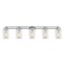 Design Classics Lighting Seeded Glass Bathroom Light Chrome 5 Lt 706-26 GL1041C