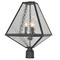 Crystorama Lighting Crystorama Lighting Brian Patrick Flynn Glacier Black Charcoal Post Light GLA-9709-WT-BC