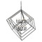 Z-Lite Euclid Matte Black Pendant by Z-Lite 457-12MB