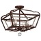 Minka Lavery Astrapia Dark Rubbed Sienna with Aged Silver Semi-Flush Mount by Minka Lavery 4347-593