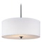 Design Classics Lighting Milo 18-Inch Drum Pendant in Black with White Shade by Design Classics 6528-07 SH7566