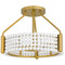 Quoizel Lighting Quoizel Lighting Molly Brushed Gold Semi-Flushmount Light MOL1716BRG