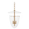 Troy Lighting Troy Lighting Tully Patina Brass LED Pendant Light with Bowl / Dome Shade F4414-PBR