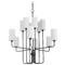 Quorum Lighting Charlotte Matte Black Chandelier by Quorum Lighting 698-12-59