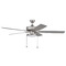 Craftmade Lighting Super Pro 119 60-Inch LED Fan in Brushed Nickel by Craftmade Lighting S119BN5-60BNGW