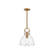 Alora Lighting Alora Lighting Waldo Aged Gold Pendant Light with Bowl / Dome Shade PD411811AGCL