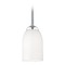 Design Classics Lighting Contemporary Mini-Pendant Light with Satin White Glass 581-26 GL1028D