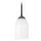 Design Classics Lighting Black Mini-Pendant Light with Satin White Glass 581-07 GL1028D