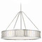 Crystorama Lighting Crystorama Lighting Kendal Polished Nickel Pendant Light with Drum Shade KEN-8306-PN