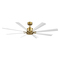 Modern Forms by WAC Lighting Modern Forms Size Matters Soft Brass & Matte White Ceiling Fan Without Light FR-W2403-65-SB/MW