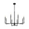 Quorum Lighting Merrick 30.50-Inch Chandelier in Matte Black by Quorum Lighting 6174-8-59