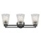 Design Classics Lighting Prismatic Glass Modern Bathroom Light Black 3 Lt 703-07 GL1056-FC