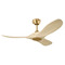 Visual Comfort Fan Collection Visual Comfort Fan Collection Maverick Smart 44 Burnished Brass Ceiling Fan Without Light 3MAVSM44BBSWWO