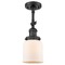 Innovations Lighting Small Bell Matte Black Semi-Flush Mount by Innovations Lighting 201F-BK-G51