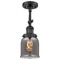 Innovations Lighting Small Bell Matte Black Semi-Flush Mount by Innovations Lighting 201F-BK-G53