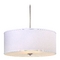 Design Classics Lighting Milo 22-Inch Drum Shade Pendant in Nickel with White Fabric Shade DCL 6528-09 SH7517  KIT