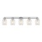 Design Classics Lighting Salida 37-Inch Vanity Light in Chrome with Clear Oblong Glass 706-26 GL1034-CLR