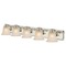 Design Classics Lighting Caramel Glass Bathroom Light in Satin Nickel with Five Lights 1205-09 GL9222-CAR
