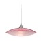 Besa Lighting Besa Lighting Spazio Red Frosted Glass Satin Nickel Mini-Pendant Light 1XT-6294RD-SN