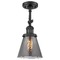 Innovations Lighting Small Cone Matte Black Semi-Flush Mount by Innovations Lighting 201F-BK-G63