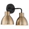 Nuvo Lighting Sloan Matte Black & Burnished Brass Bathroom Light by Nuvo Lighting 60/6792