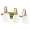 Quorum Lighting Richmond Aged Brass Bathroom Light by Quorum Lighting 5011-3-80