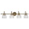 Progress Lighting Archie Vintage Brass 4-Light Bathroom Light by Progress Lighting P2997-163
