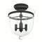 Hunter Fan Company Hunter Fan Company Belltown Natural Black Iron Semi-Flushmount Light 19315