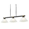 Z-Lite Z-Lite Bronte Matte Black & Rubbed Brass Billiard Light with Conical Shade 1955-3MB-RB-AWL14