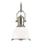 Visual Comfort Signature Collection E.F. Chapman Country Industrial Pendant in Nickel by Visual Comfort Signature CHC5133PNWG