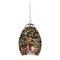 Design Classics Lighting Chrome Mini-Pendant Light and 3-D Glass with Burst Pattern 582-26 GL1034-B