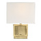 Meridian 10.38-Inch High Wall Sconce in Natural Brass by Meridian M90009NB