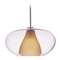 George Kovacs Lighting Soft Pendant with Amber Glass in Chrome by George Kovacs P3834-077