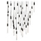 Modern Forms by WAC Lighting Modern Forms Magic Black LED Multi-Light Pendant with Cylindrical Shade PD-35641S-BK