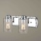 Design Classics Lighting Transitional 2-Light Vanity Light in Chrome 1202-26 GL1040C