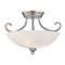 Designers Fountain Lighting Designers Fountain Kendall Satin Platinum Semi-Flushmount Light 85111-SP