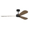 Visual Comfort Fan Collection Visual Comfort Fan Collection Barbara Barry Paddle Smart 60 Midnight Black Ceiling Fan Without Light 3PDSM60MBK
