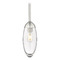 Z-Lite Z-Lite Arden Brushed Nickel Mini-Pendant Light with Oblong Shade 651P-ROD-BN
