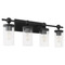 Quorum Lighting Lee Boulevard Matte Black Bathroom Light by Quorum Lighting 560-4-59