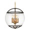 Hinkley Calvin 15-Inch Black & Heritage Brass Pendant by Hinkley Lighting 3934BK