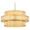 Quoizel Lighting Quoizel Lighting Stoneland Brushed Gold Pendant Light with Drum Shade STO2824BRG