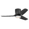 Visual Comfort Fan Collection Colgin 44-Inch LED Hugger Fan in Midnight Black by VC Fan Collection 3CGHR44MBKD