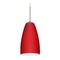 Besa Lighting Besa Lighting Riva Satin Nickel LED Mini-Pendant Light with Oblong Shade 1JT-1511RM-LED-SN