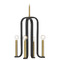 Savoy House Archway 4-Light Pendant in Black & Warm Brass by Savoy House 7-5532-4-143
